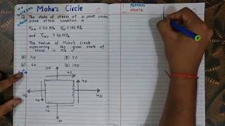 How to Solve MOHRS CIRCLE QUESTIONS PART1 STRENGTH OF MATERIAL [upl. by Arias]