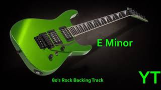 80s Rock Guitar Backing Track E Minor [upl. by Abehshtab]