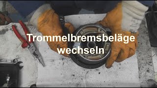 Trommelbremsbeläge wechseln am Motorrad [upl. by Avehsile]