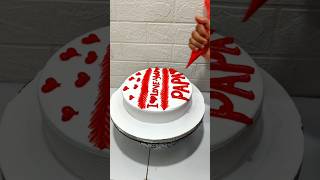 I love fathers Day❤️ Cake  Strawberry Cake Design cake trending ytshorts shorts cakerecipe [upl. by Ahseinod424]