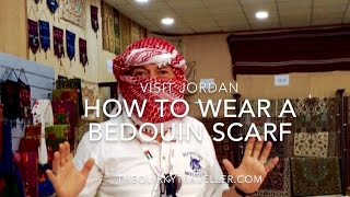 How to wear a Bedouin Scarf in Jordan [upl. by Luoar740]