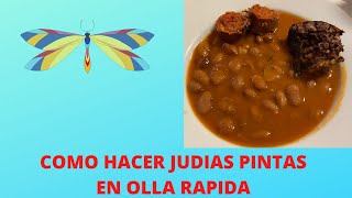 COMO HACER JUDIAS PINTAS EN OLLA RAPIDA [upl. by Leikeze]