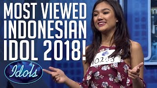 TOP 10 MOST VIEWED INDONESIAN IDOL 2018 AUDITIONS  Idols Global [upl. by Kovacs]