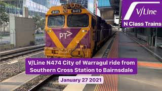 VLine N473 City of Warragul Ride From Southern Cross Station to Bairnsdale Part 1 [upl. by Lucy]