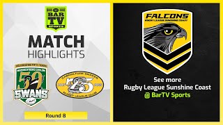 Maroochydore Swans v Caboolture Snakes  Rd 8 Sunshine Coast Rugby League Highlights [upl. by Checani857]