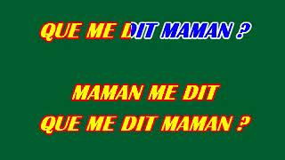 Angelina  Maman me dit  KARAOKE LYRICS [upl. by Sadonia]