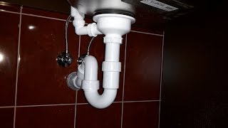 How To Install Drain Pipes On a Kitchen Sink [upl. by Ecidnac]