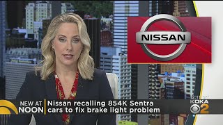 Nissan Recalling 854K Sentra Cars To Fix Brake Light Problem [upl. by Hamish]