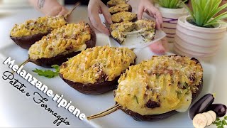 MELANZANE RIPIENE FILANTI con PATATE E FORMAGGIO 🥔🧀 ricetta facile ed economica [upl. by Jovi539]