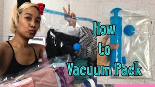 How to Vacuum Pack Clothes [upl. by Eiralam]