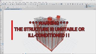 ETABS Standard Solver How to Deal with ETABS Instability Message [upl. by Shelley]