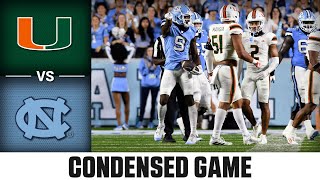 Miami vs North Carolina Condensed Game  2023 ACC Football [upl. by Nylekoorb]