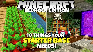 10 Simple Things EVERY Minecraft Starter Base NEEDS Bedrock Edition [upl. by Shaffer]