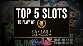 Top 5 Online Slots at Caesars Online Casino  Real Money Slots  25 Free  No Deposit [upl. by Lowney]