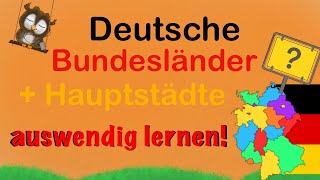 deutsche Bundesländer und Hauptstädte lernen [upl. by Llehcram]