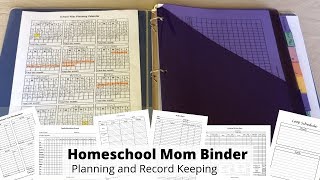 Homeschool Mom Binder Planning and Record Keeping [upl. by Kunz]