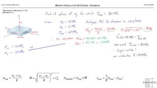 3D Mohrs Circle Example [upl. by Mattox]