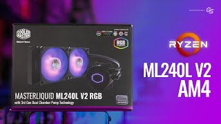 HOW TO Cooler Master ML240L V2 RGB AM4 amp AM5 Install Guide [upl. by Oihsoy]