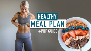 FREE 7 DAY MEAL PLAN  What I eat in a day for Lean Muscle Mass amp Abs  PDF guide [upl. by Neelear]