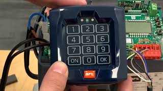 BFT QBO Touch amp TBox Wireless Keypad setup [upl. by Kettie207]