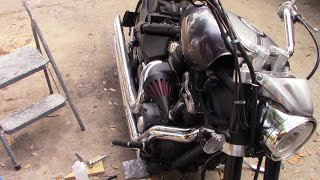 Air Filter install Yamaha Warrior XV1700 [upl. by Holsworth]