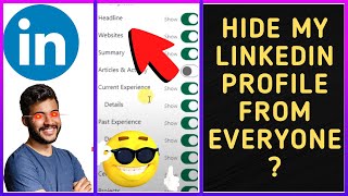 How to Hide Linkedin Profile From Everyone [upl. by Nnylekoorb]