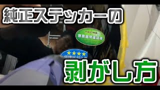 リヤガラスの純正ステッカーの剥がし方 [upl. by Smeaj]