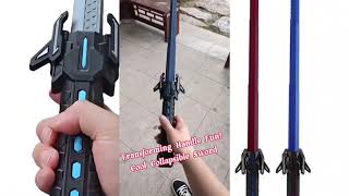 3D Printed Collapsible Sword with Adjustable Handle  Upgraded Version [upl. by Airolg]