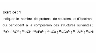 Exercice  1 Atomistique [upl. by Yerga]