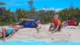 Family survival challenge DESERTED ISLAND Day 2 [upl. by Aibsel]