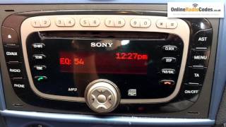 How To Find Ford Radio Code Serial From The Radios Display  SonyVisteon [upl. by Obie]