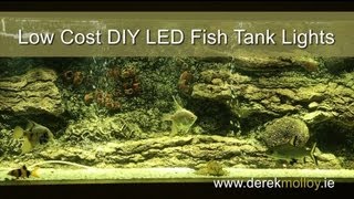 Aquarium DIY LED Lights Tutorial  Bright and LowCost [upl. by Astera]