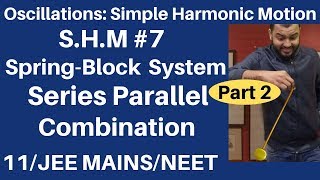 Oscillations  SHM 07  Spring Block part 2 Series Parallel Combination of Springs JEE MAINSNEET [upl. by Ennaihs421]