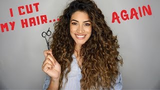 DIY DOUBLE UNICORN HAIR CUT  HOW TO GET LAYERS IN CURLY HAIR [upl. by Ainirtak]