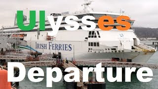 MS Ulyses departing Holyhead Wales for Dublin Ireland [upl. by Relyuc]