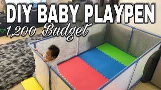 DIY BABY PLAYPEN  1200PHP Budget  Vlog 4 [upl. by Leahsim]