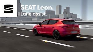 SEAT Leon Lane Assist system function  SEAT [upl. by Eceinahs49]