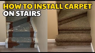 How to Install Carpet on Stairs  DIY [upl. by Akkim]