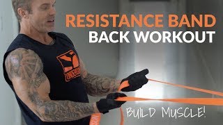 Awesome AtHome Back Workout Using Resistance Bands [upl. by Nalim]