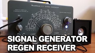 RF Signal Generator to Regenerative Receiver  ECC8212AU7 Regen Receiver [upl. by Aisela]