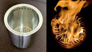 Homemade Wood Gas Burning Stove Like Solo Stove for Camping  Secondary Combustion  Part1 [upl. by Xyla]