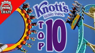 Top 10 BEST Knotts Berry Farm Roller Coasters [upl. by Nitsyrk659]