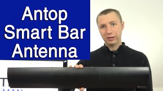 Antop HD Smart Bar Amplified Indoor Antenna quot80 Mile Rangequot Review [upl. by Bettine108]