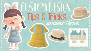 CUSTOM DESIGN TIPS amp TRICKS 🌼 Summer Style  Animal Crossing New Horizons [upl. by Laumas]