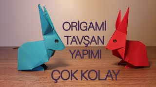 Kağıttan Tavşan Yapımı  Origami Tavşan Yapımı [upl. by Doolittle420]