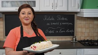 Rulada Pavlova  ruladă de bezea cu zmeură și mascarpone  Laura Laurentiu [upl. by Ynohtnad]