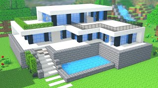 TUTO GRANDE MAISON MODERNE FACILE À FAIRE  Minecraft [upl. by Pfaff745]