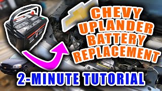 Chevy Uplander Battery Replacement  2Minute Tutorial [upl. by Yug]