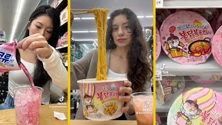 Korean Convenience Store Mukbang  Tiktok Compilation [upl. by Anelagna756]