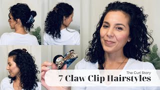 7 Claw Clip Hairstyles that You Need Now  Easy Curly Hairstyles  The Curl Story [upl. by Ynamrej]